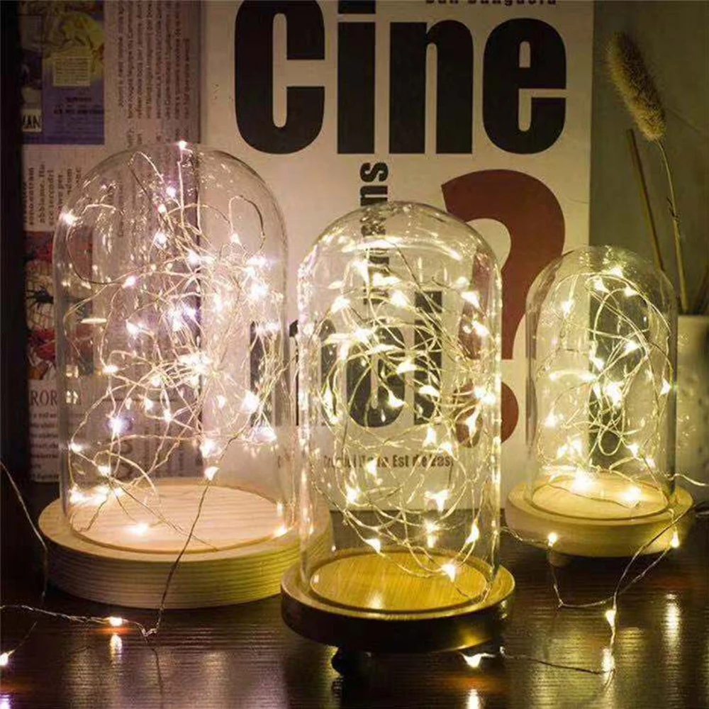 1 м 3 5 гирлянды светодиодные светильник с серебряной проволоки на солнечных