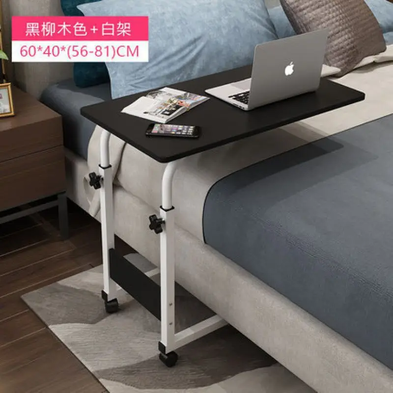 

Shelf with Wheels Can Be Raised and Lowered Bedside Table, Study Table, Roller, College Student Bedside Computer Desk, Desk