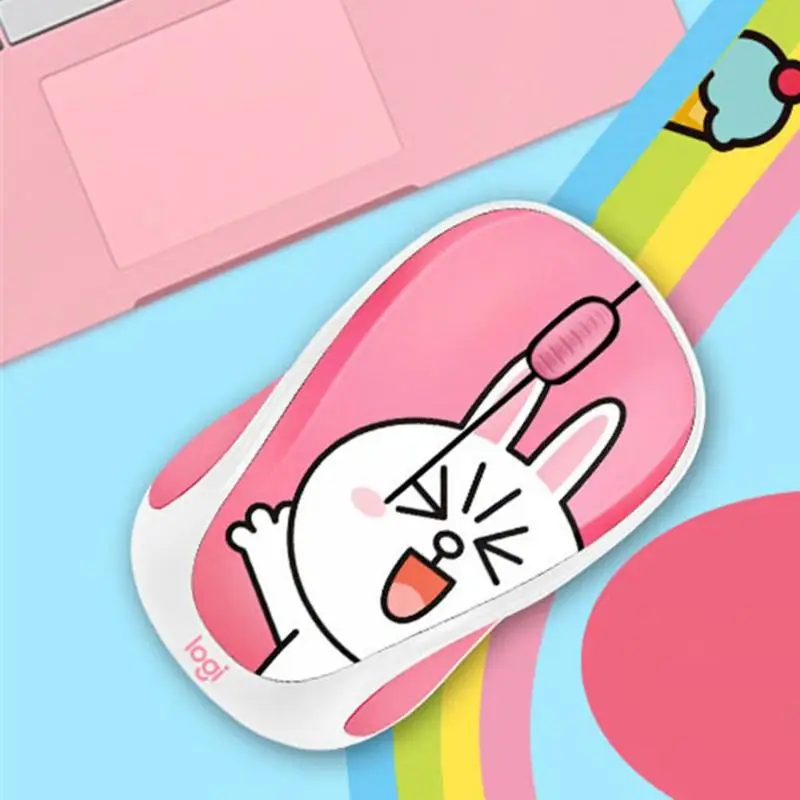 Беспроводная мышь logitech LINE FRIENDS 2 4 ГГц мини-мультипликационный usb-приемник