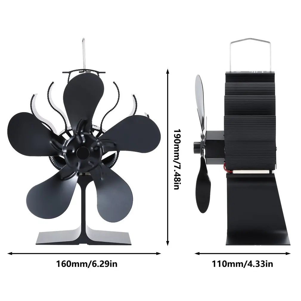 

Fireplace Fan Wood Burning Real Hot Power Fireplace Small Fan Energy Saving Thermal Power Fireplace Fan