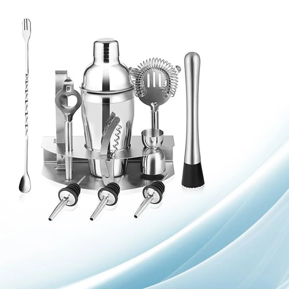 

12PCS Stainless Steel Cocktail Shaker Professional Bartender Tools Drink Mixer Kit for Bar Restaurant Cocktail Shaker Bar Access
