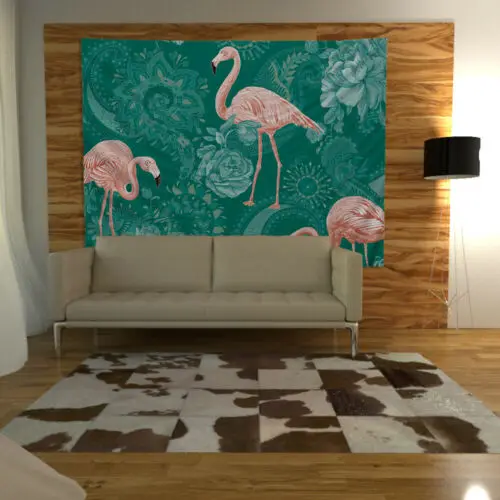Фламинго МАНДАЛА ГОБЕЛЕН искусство настенный диван стол кровать крышка домашний