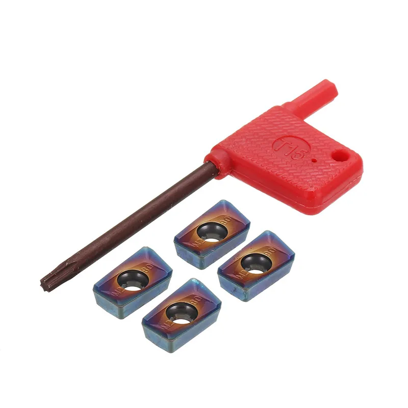 

MT2 M10 400R 50mm Face End Mill Cutter + 4pcs Blue-nano APMT1604 Carbide Inserts With T15 Wrench For Milling Tools