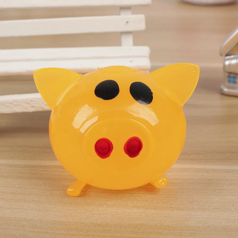 Orange 3 шт. Jello Pig милый антистресс Splat водный мяч-свинка вентиляционная игрушка вентиляционная липкая свинья Новинка Забавные игрушки новые игрушки и хобби - Цвет: Orange