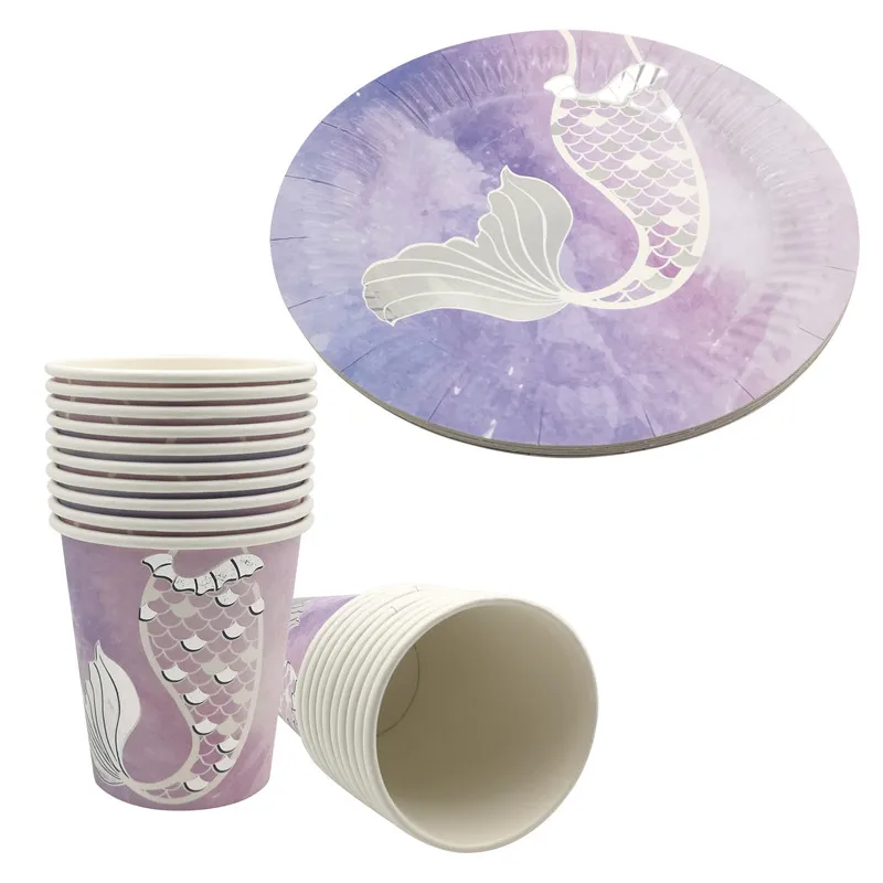 

Одноразовая посуда для вечевечерние, 10 шт., бумажные стаканчики, тарелка для детей, для 1-го дня рождения, украшения детский душ