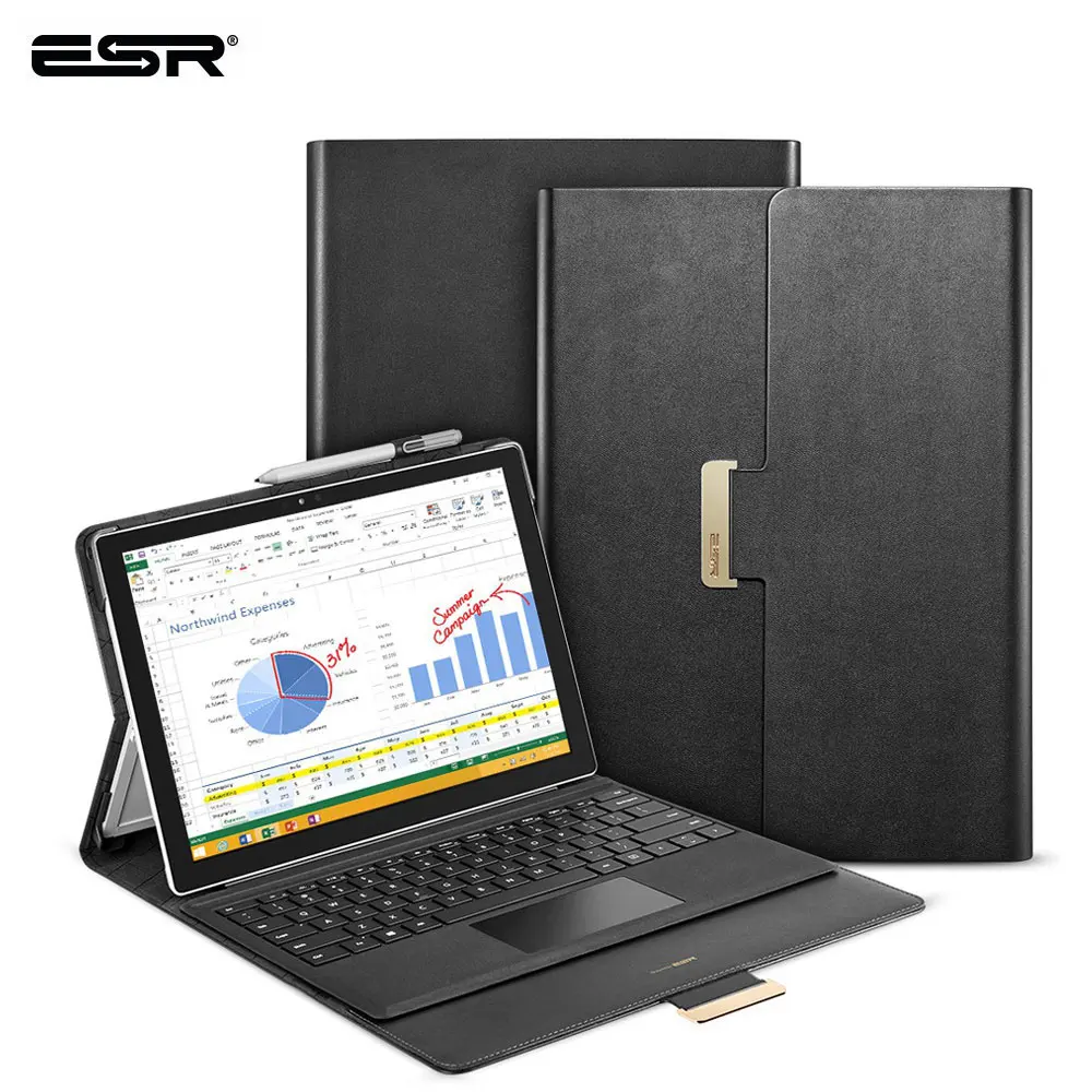 Чехол книжка ESR для Surface Pro 2017/ 4 2015 Встроенный чехол с несколькими углами из