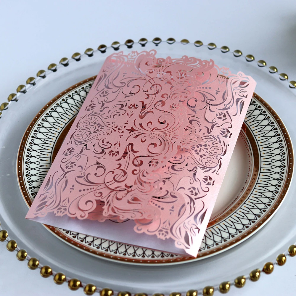 Лидер продаж 10 шт./лот белый полый лазерный разрез свадебные приглашения