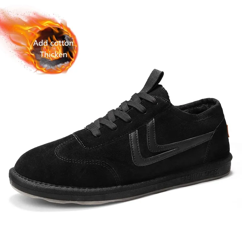 

New Winter Snow Boots Lace-up Non-slip Warm Cotton Shoes Casual Daliy Running Walking Brand Male Footwear 39-44 tenis masculino