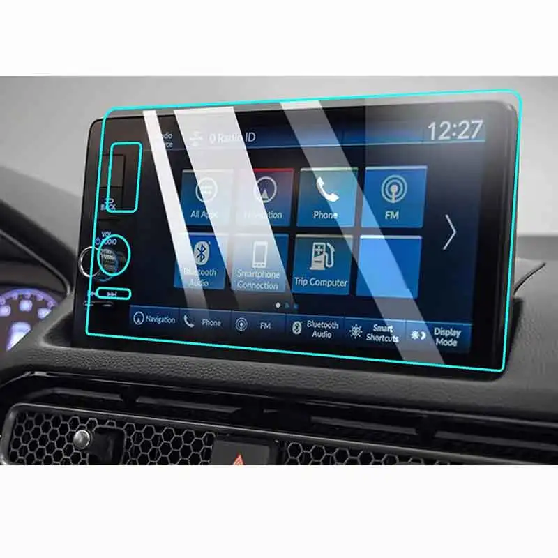 

For Honda Civic 2022 9-Inch Car GPS Navigation Screen Tempered Glass Protective Film Auto Interior Parts Scratch Film