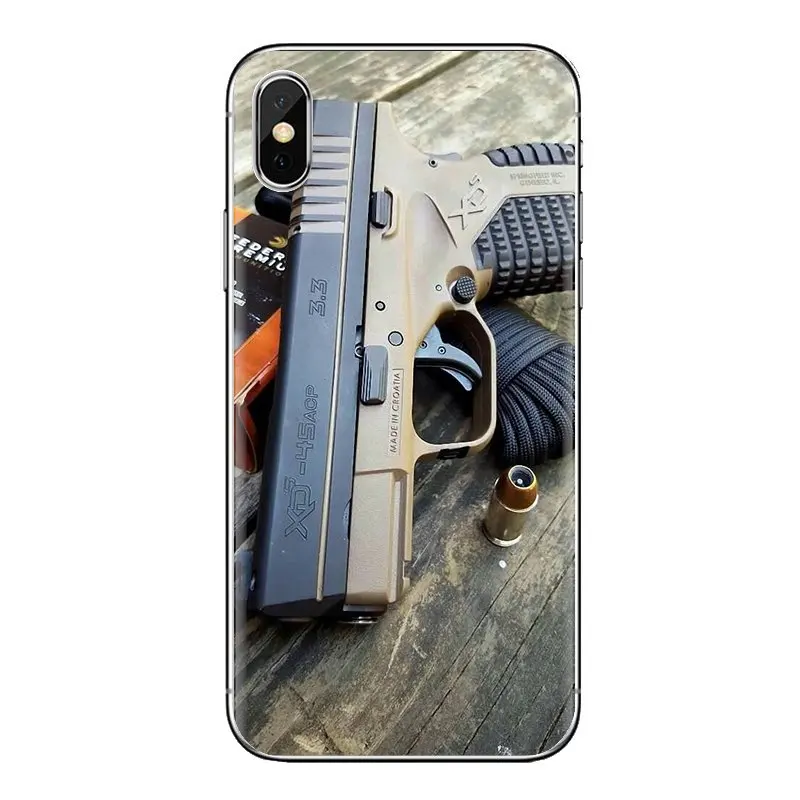 For LG G3 G4 Mini G5 G6 G7 Q6 Q7 Q8 Q9 V10 V20 V30 X Power 2 3 K10 K4 K8 2017 Phone Housing Case Springfield pistol Handguns Gun |