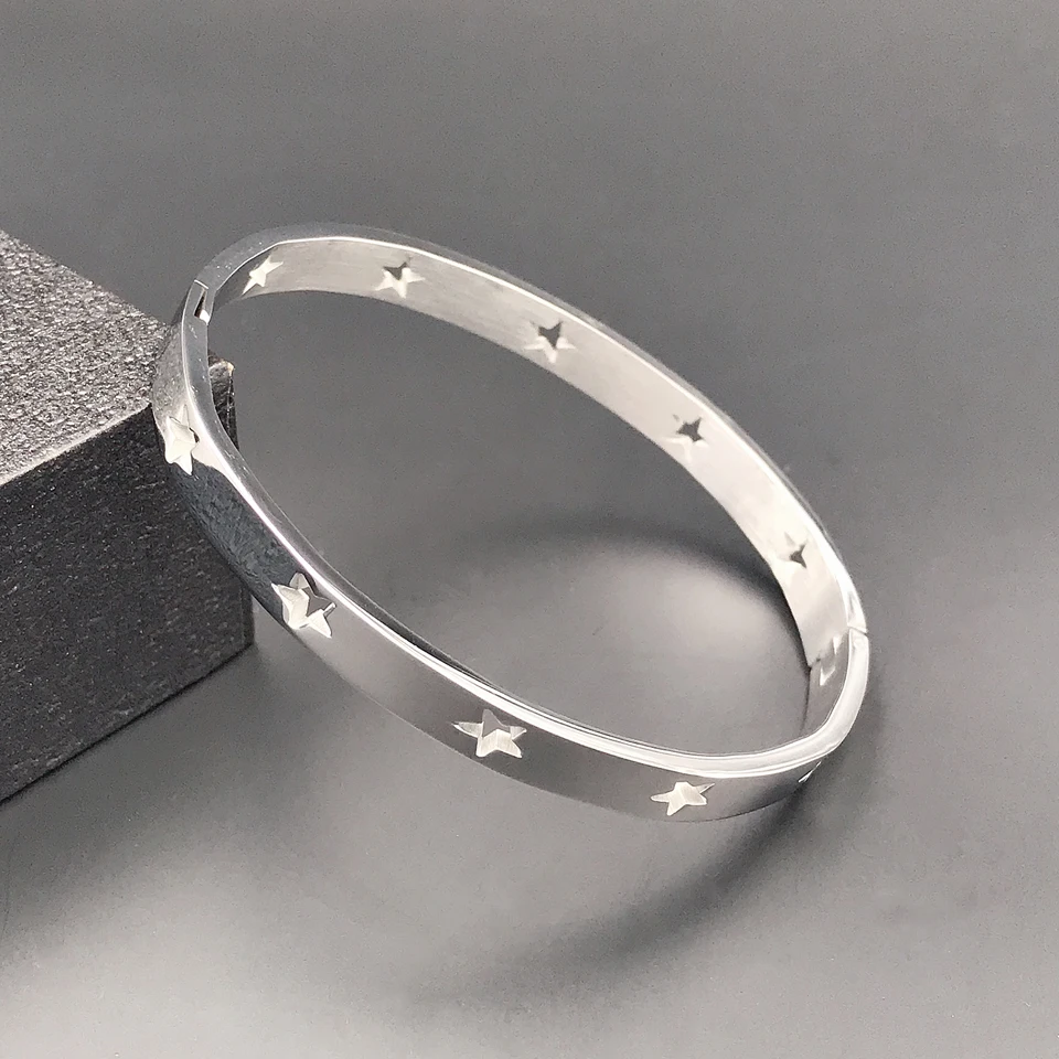 Новые браслеты и из нержавеющей стали с отверстиями золотым покрытием ювелирный