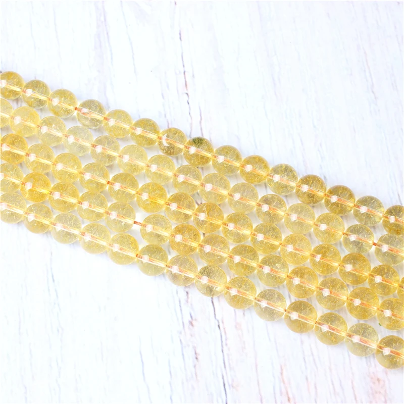 

Citrine Natural Stone Beads For Jewelry Making Diy Bracelet Necklace 4/6/8/10/12 mm Wholesale Strand