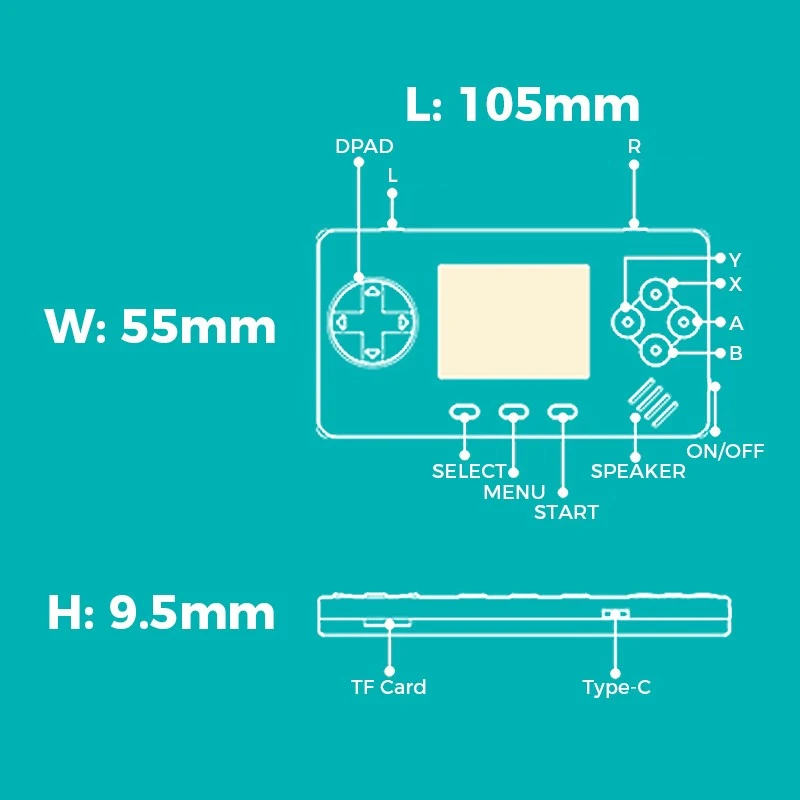 

A66 Game Console 2 Inch IPS Video Game Portable Mini Host Screen Retro Handheld Game Console Dropshipping