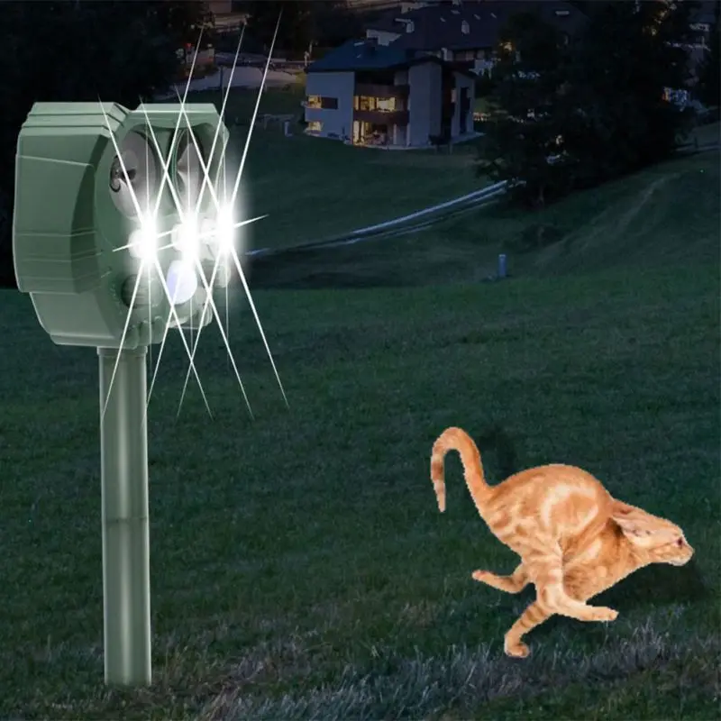 

ZL Waterproof Motion Sensor Ultrasonic Animal Repeller Solar Powered For Bat Mouse Squirrels Skunk In Garden Outdoor & Yard