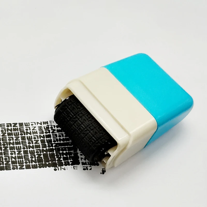 1pc Identity Theft Protection Roller Stamp Guard Document Security ID Privacy Data Portable Seal | Дом и сад