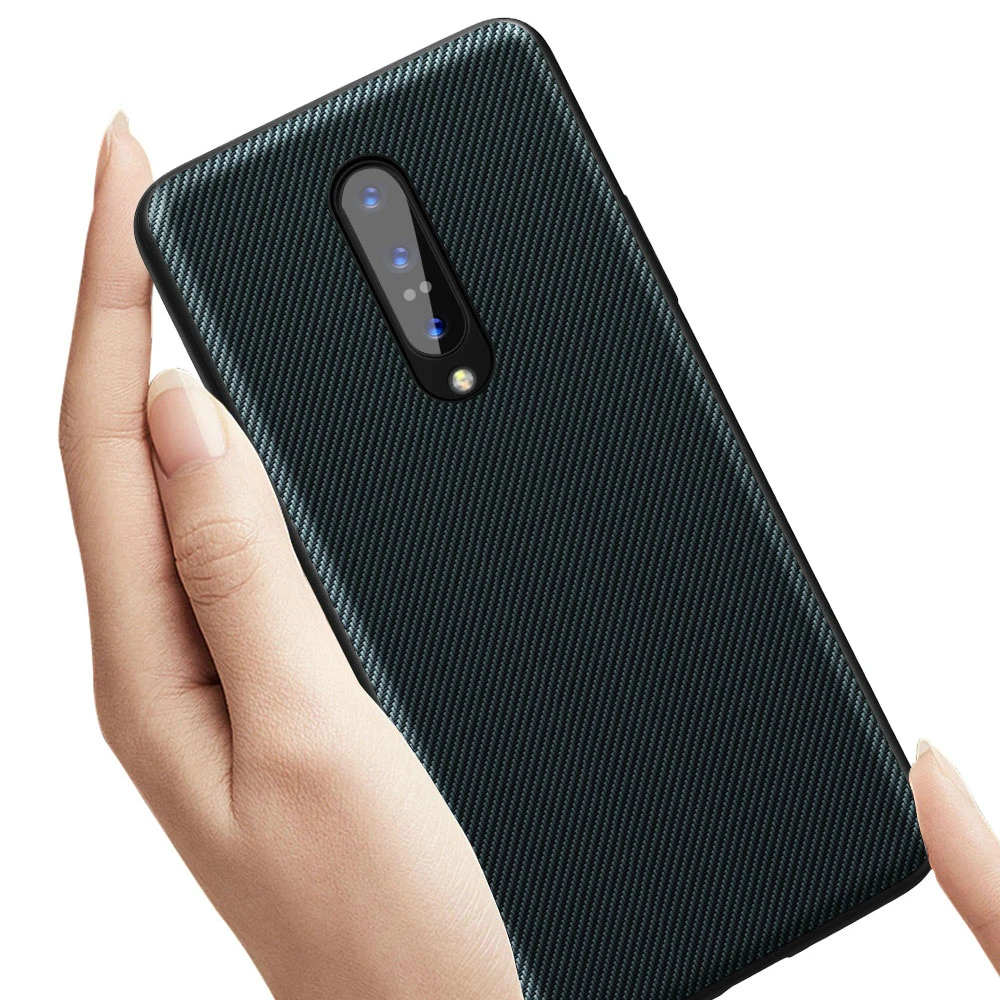 Для ONEPLUS 7 Pro Чехол, предотвращает появление отпечатков пальцев, микрофибра, углеродное волокно, кожа, силиконовый мягкий чехол для ONEPLUS 6T 6 5T 5 7 Pro