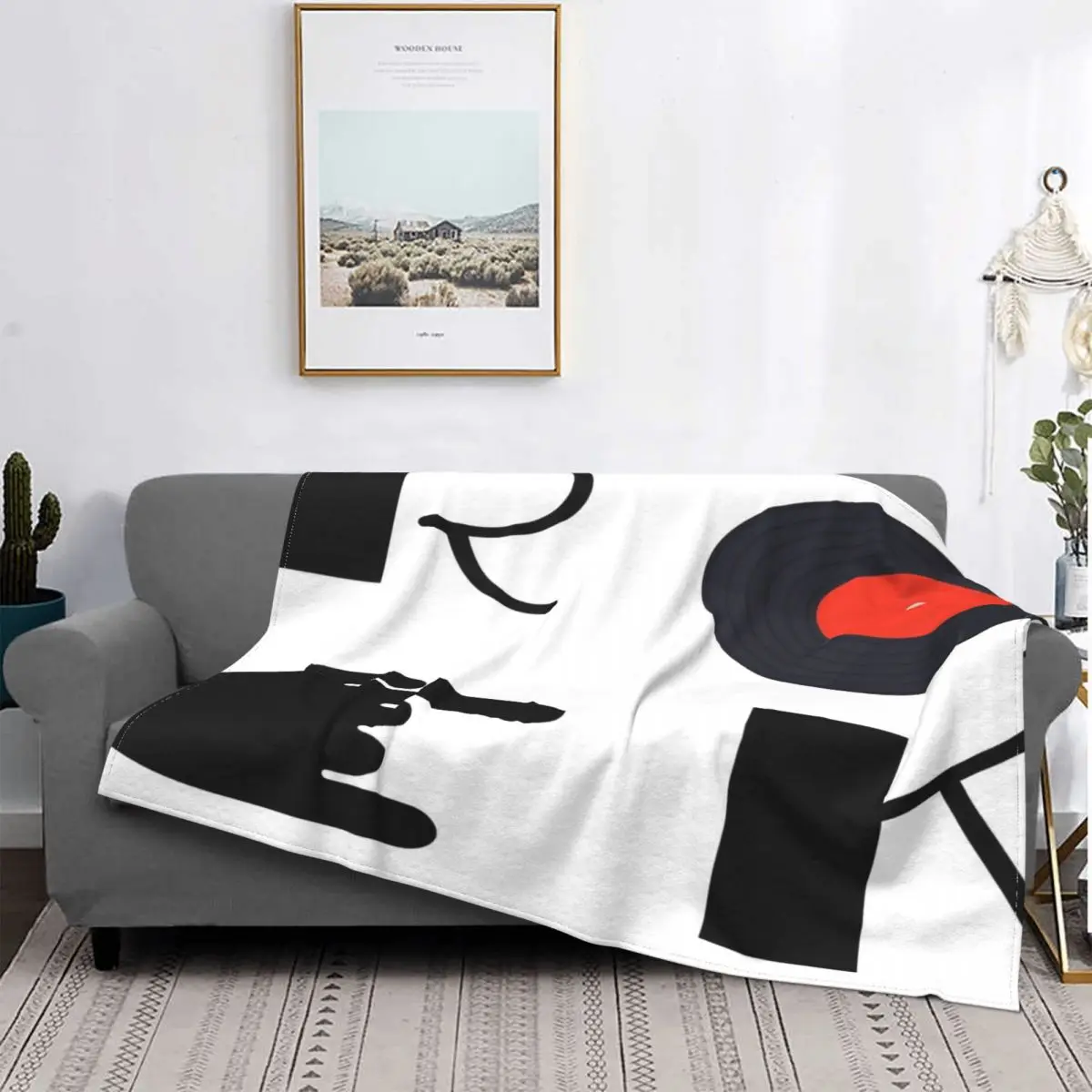 

Manta con logotipo de música Rock, para cama colcha, alfombra a cuadros, toalla, manta de Picnic, colchas para cama