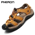 Сандалии мужские из мягкой кожи, классические, дышащие, Уличная Повседневная обувь, римские сандалии, летние Тапочки