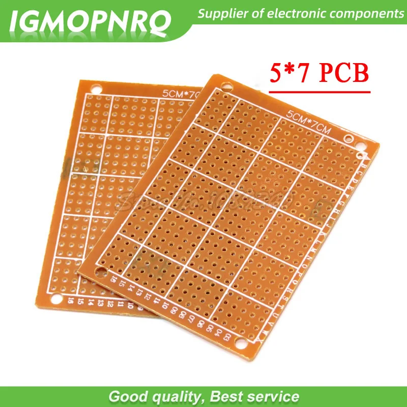 5 шт. 5x7 см 5*7 новый прототип бумага Медь PCB Универсальный Эксперимент матричная