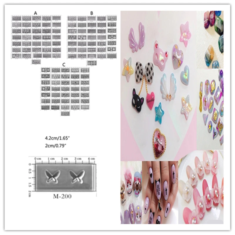 

36Pcs Mini Size Nail Art Silicone Mold Leaves Flower Animals Template Acrylic Gel Tools Resin Mold Jewelry Making Tools