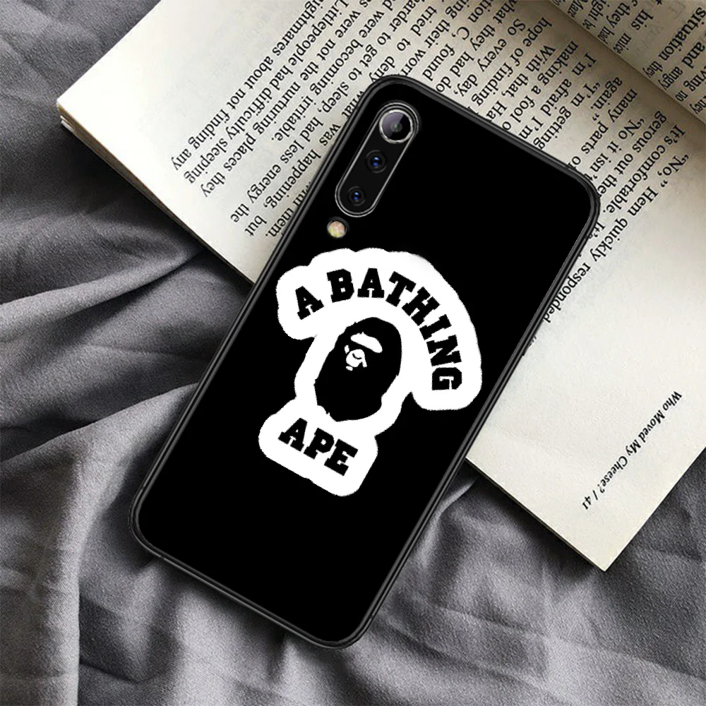 

Fashion Sports Brand Bape Phone Case For Xiaomi Mi Note 10 A3 9 MAX 3 A2 8 9 Lite Pro Ultra Black Back Soft Hoesjes Fashion