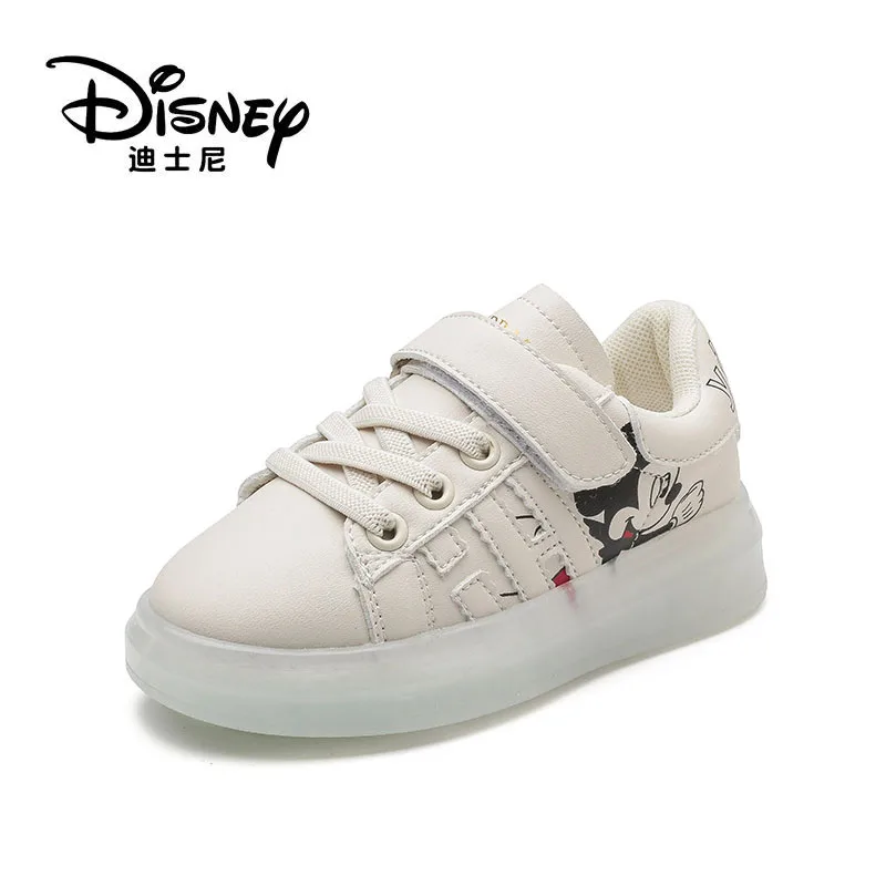 

Disney Mickey and Minnie 2021 spring and autumn new boys and girls non-slip baby sneakers soft-soled comfortable LED light shoes