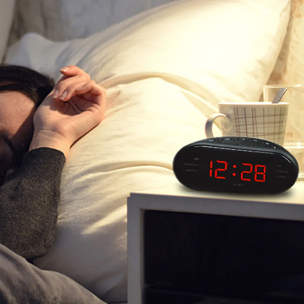 AM/FM светодиодный Электронный Настольный Будильник цифровой радио подарок товары