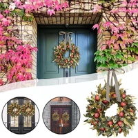 fall pomegranate wreath 38cm indoor outdoor home decor farmhouse wreaths wall supplies window decorate handcrafting decorat h9n2