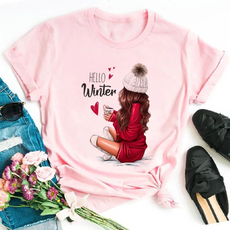 

New Women Black T Shirt Coffee Time T Shirt Coffee Girl Print Tops Female Short Sleeve Tee Shirts Women Fashion Streetwear Tops