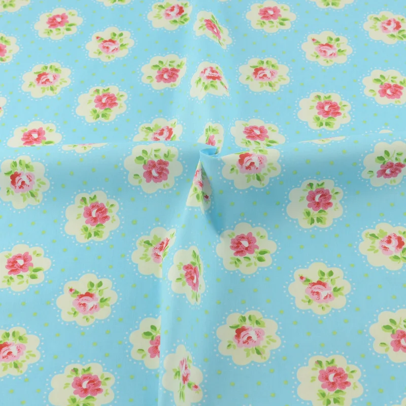 Синяя Роза хлопок домашний текстиль лоскутное швейная ткань Ремесленная Teramila