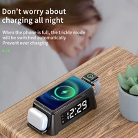 3 in 1 wireless charger charging dock for iphone 131211 pro max iwatch airpods pro fast charger stand with digital alarm p1m9