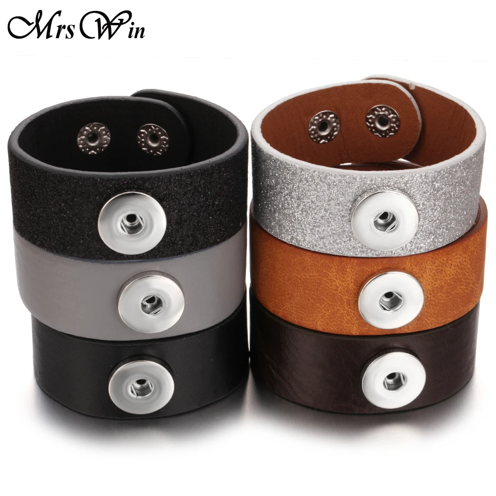 Кожаный браслет в стиле ретро из плетеной кожи 18 цветов ручной работы с кнопками