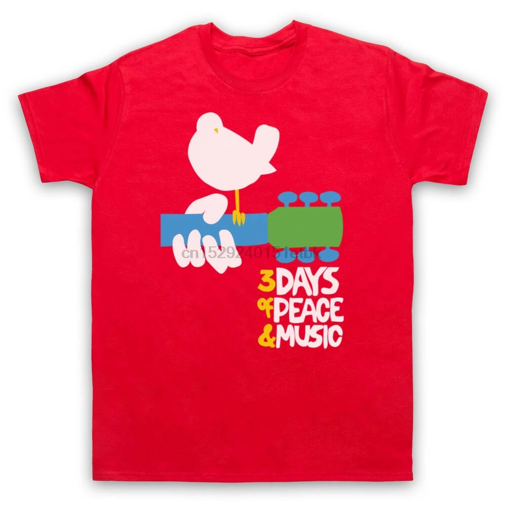 Футболка WOODSTOCK ROCK FESTIVAL для детей и мужчин 3 дня мира|Мужские футболки| |