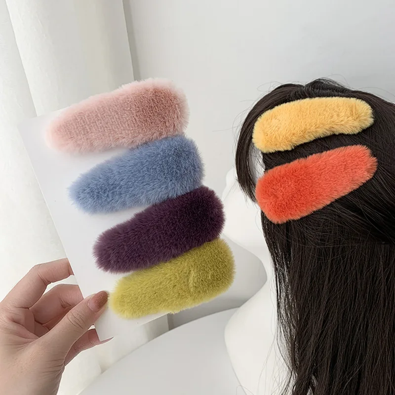 Horquillas de felpa para ni&ntilde;a, pinzas para el pelo para beb&eacute;, accesorios para el cabello, bonitos agarres para el pelo, herramientas de peinado, pasadores, ropa para el cabello-5