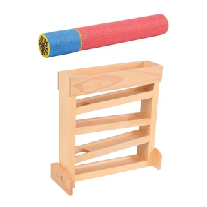 Water Pistol Shooter Super Cannon Toy with Ball Ramp Toy Sliding Ball Track Visual and Focus Exercise Wooden Toys Water Pistol Shooter Super Cannon Toy with Ball Ramp Toy Sliding Ball Track Visual and Focus Exercise Wooden Toys