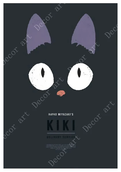 Мультяшный Кики служба доставки Япония Хаяо Миядзаки Аниме Холст Живопись
