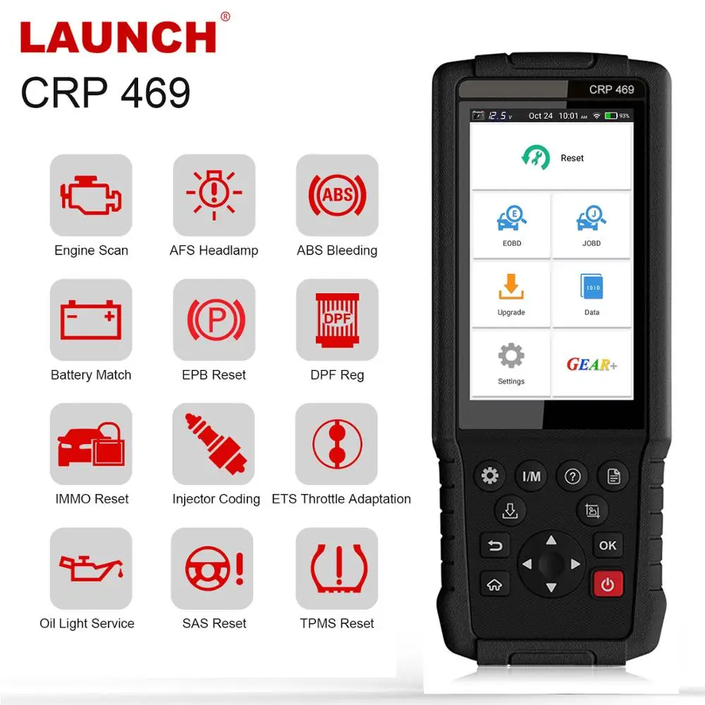 Launch X431 CRP469 OBD2 сканер ABS EPB TPMS DPF Сброс масла OBD 2 Автомобильный сканер многоязычный ODB2 автомобильный диагностический инструмент