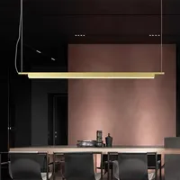 Linear pendant light Dining Table Kitchen Bar Island luminaire suspension lamp Scandinavian Art Decor Long tube Pendant lamp