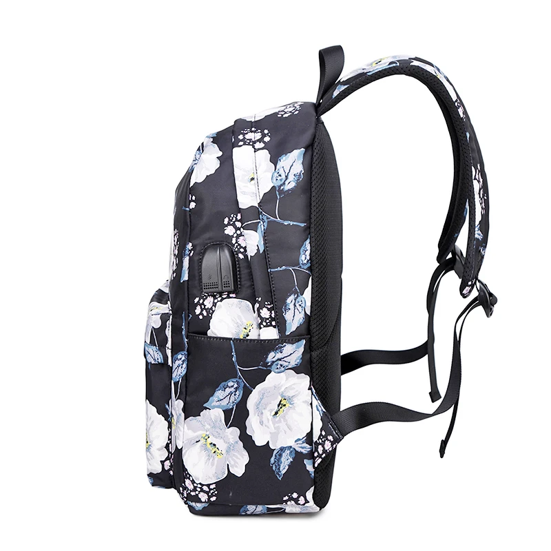 3 шт./компл. школьные сумки для девочек розовый черный Цветочный рюкзак детская
