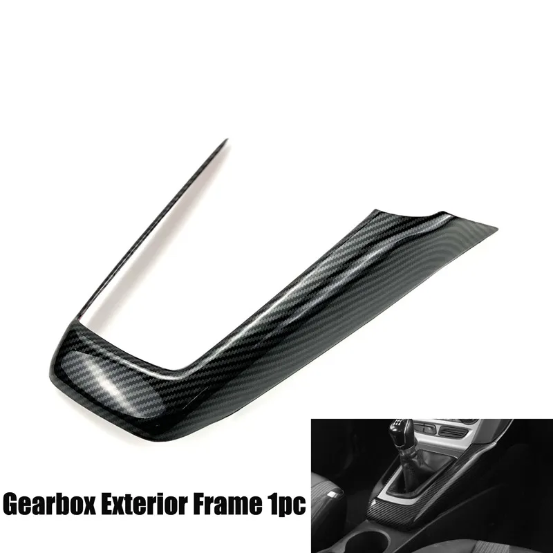 Gear exterior frame Для Ford Focus 3 2012- полностью внутренняя наклейка из углеродного волокна наклейка крышка ручка вентиляционная консоль панель Корпус чехол Аксессуары - Название цвета: Gear exterior frame