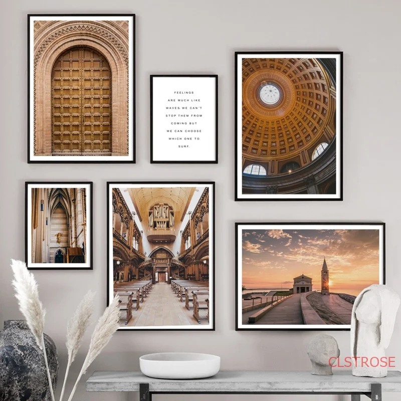 Маяк марокканская дверь церковь купол Картина на холсте скандинавские плакаты и