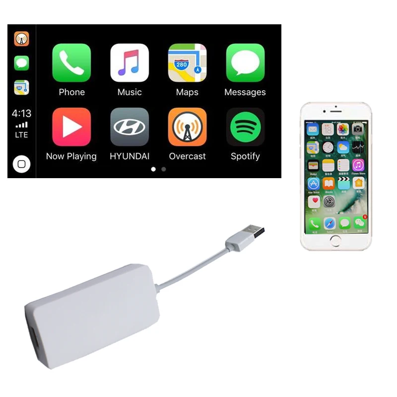 ZaiXi проводной CarPlay адаптер Dongle Box автоматическое подключение сенсорного экрана