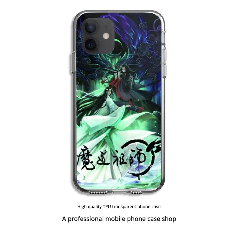 

Grandmaster Mo Dao Zu Shi Phone Case Clear Cover For Iphone 5 6 7 8 11 12 Plus XR X XS SE2020 11/12PRO Max Transparent Cases