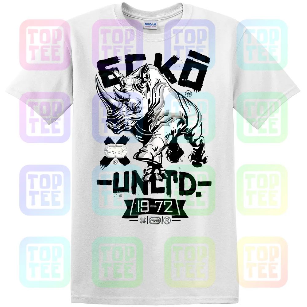 Новая уличная одежда Ecko_Unltd Белая футболка с круглым вырезом и коротким рукавом