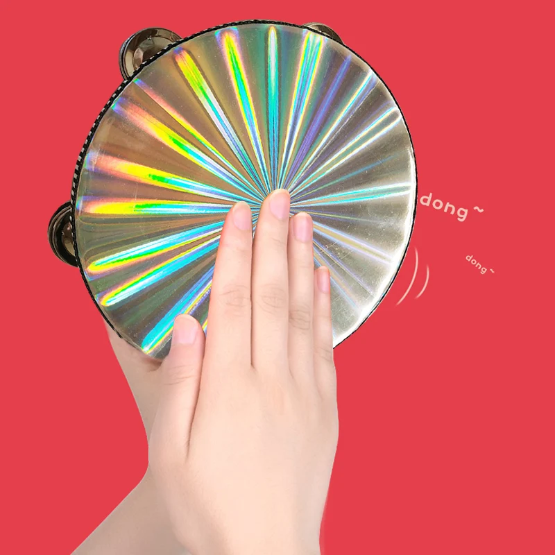 8 10 дюймов музыкальный Тамбурин барабан круглые перкуссионные Jingles портативные