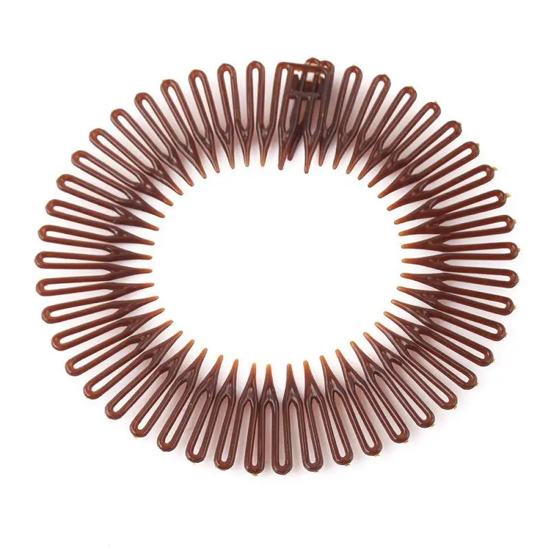 5 шт./лот пластиковая цельнокруглая эластичная Гибкая расческа зубцы повязка на голову заколка для мытья