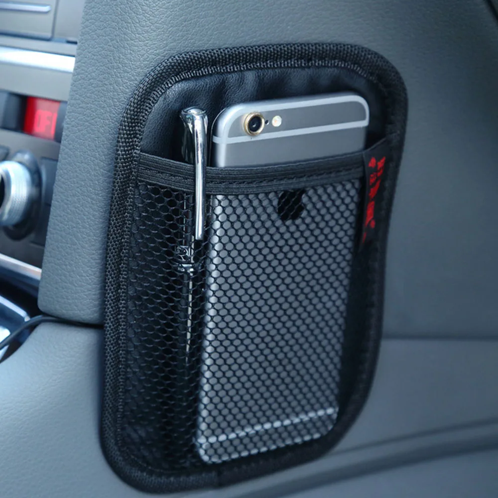Car Storage Net Bag Pocket Stowing Tidying Phone Holder Car Styling Auto Interior Accessories Car Organizer Stowing Tidying