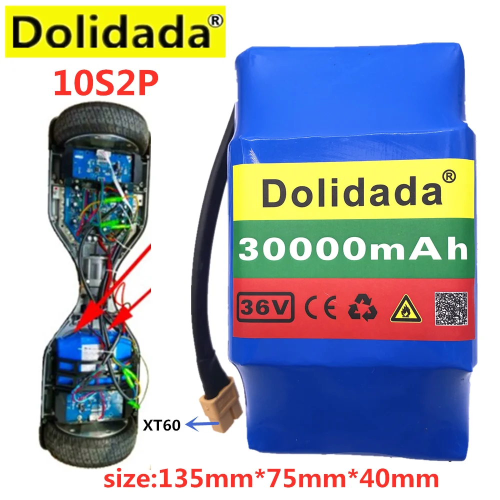 100% новый 36v 30.0ah литиевая батарея 10s2p 30000mAh лития ионный Пакет 36V 30000 мА/ч скутер