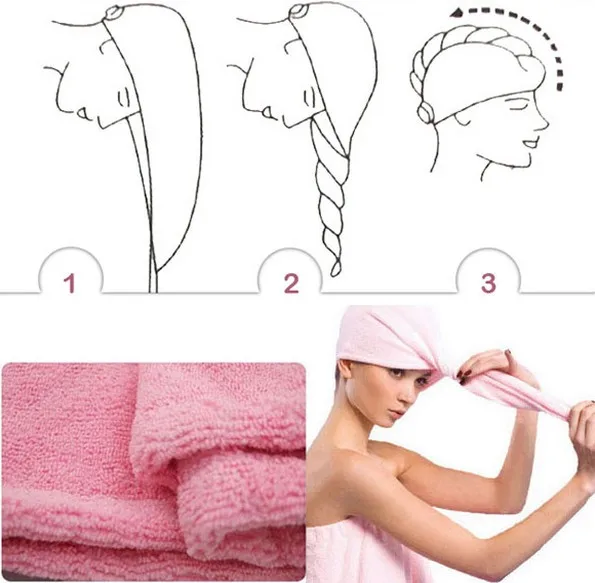 Горячее полотенце из микрофибры быстросохнущие волосы Волшебная сушильная