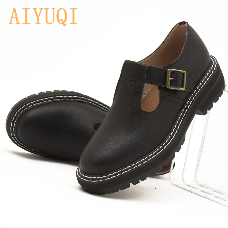 

Women Shoes 2020 New Spring Genuine Leather Ladies Oxford Shoes Top Women's Shoes